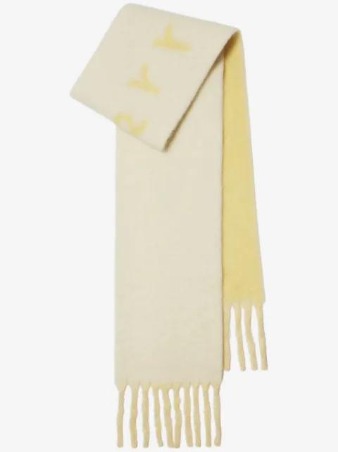 Burberry mascada reversible con logo en intarsia