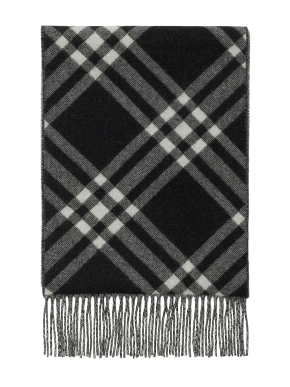 Burberry checkered cashmere scarf - Zwart