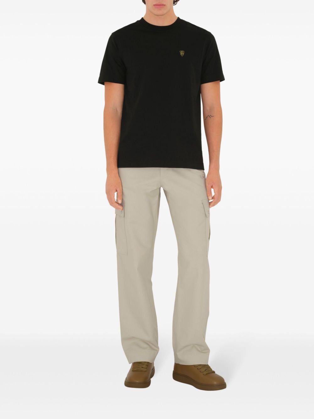 Shop Burberry Cotton T-shirt In Black