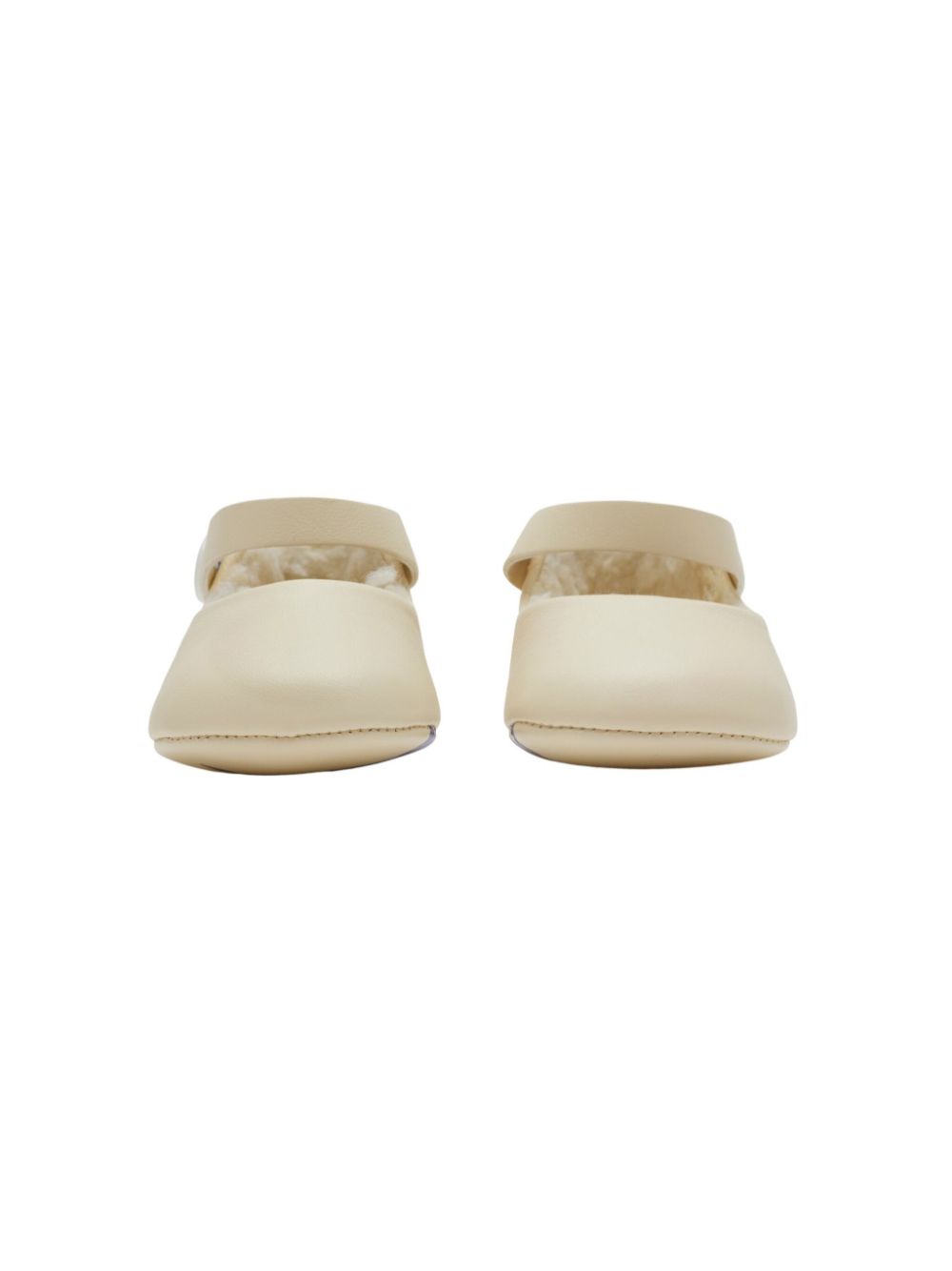 Burberry Kids cotton mary jane shoes Neutrals