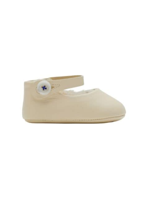 Burberry Kids cotton mary jane shoes