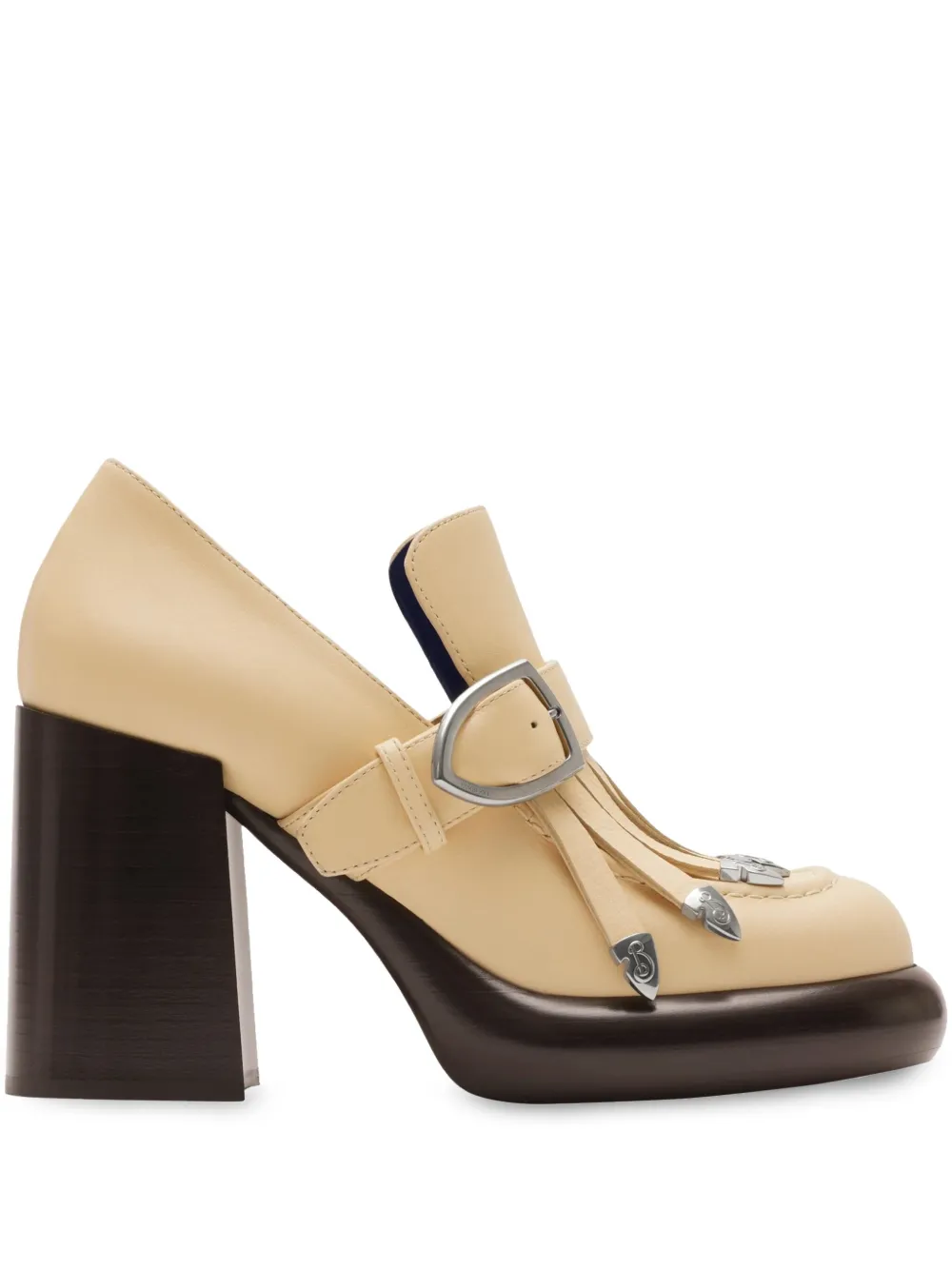 Burberry 95mm tasseled high-heel loafers Neutrals