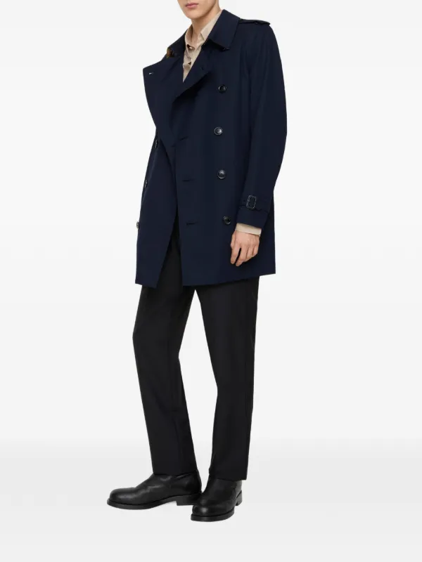 Burberry Short Kensington Heritage Trench Coat | Blue | FARFETCH