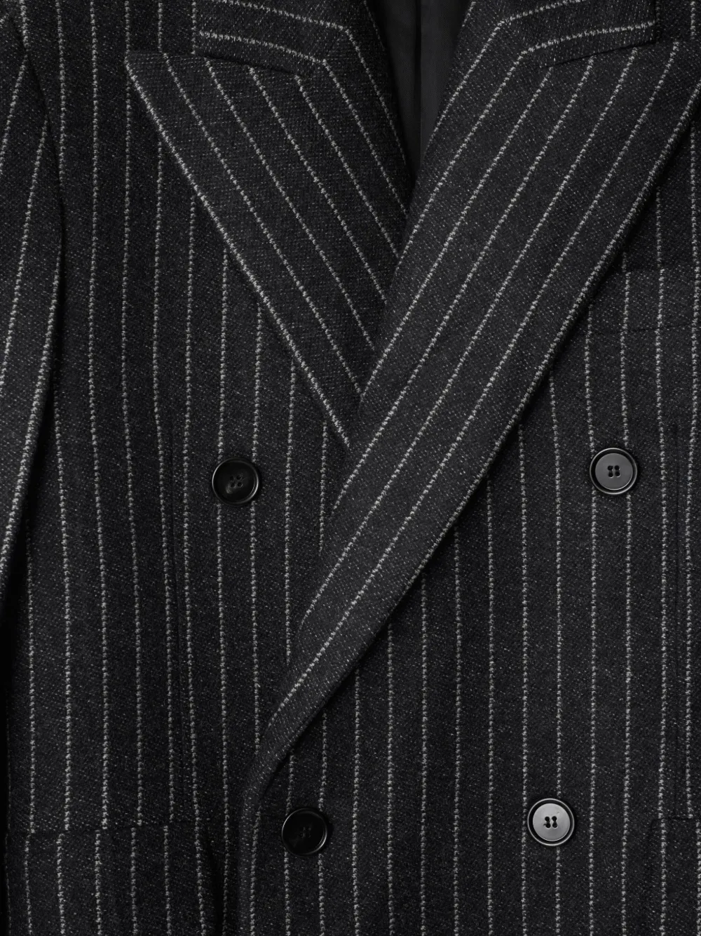 Burberry Blazer met krijtstreep en dubbele rij knopen Zwart