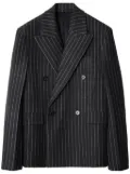 Burberry pinstripe double-breasted blazer - Black