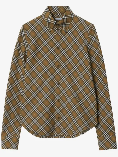 Burberry chemise en coton à carreaux