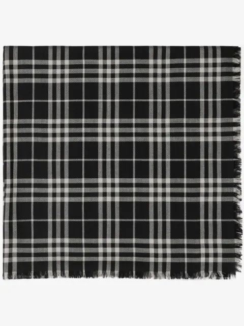 Burberry Geruite kasjmier zijden sjaal