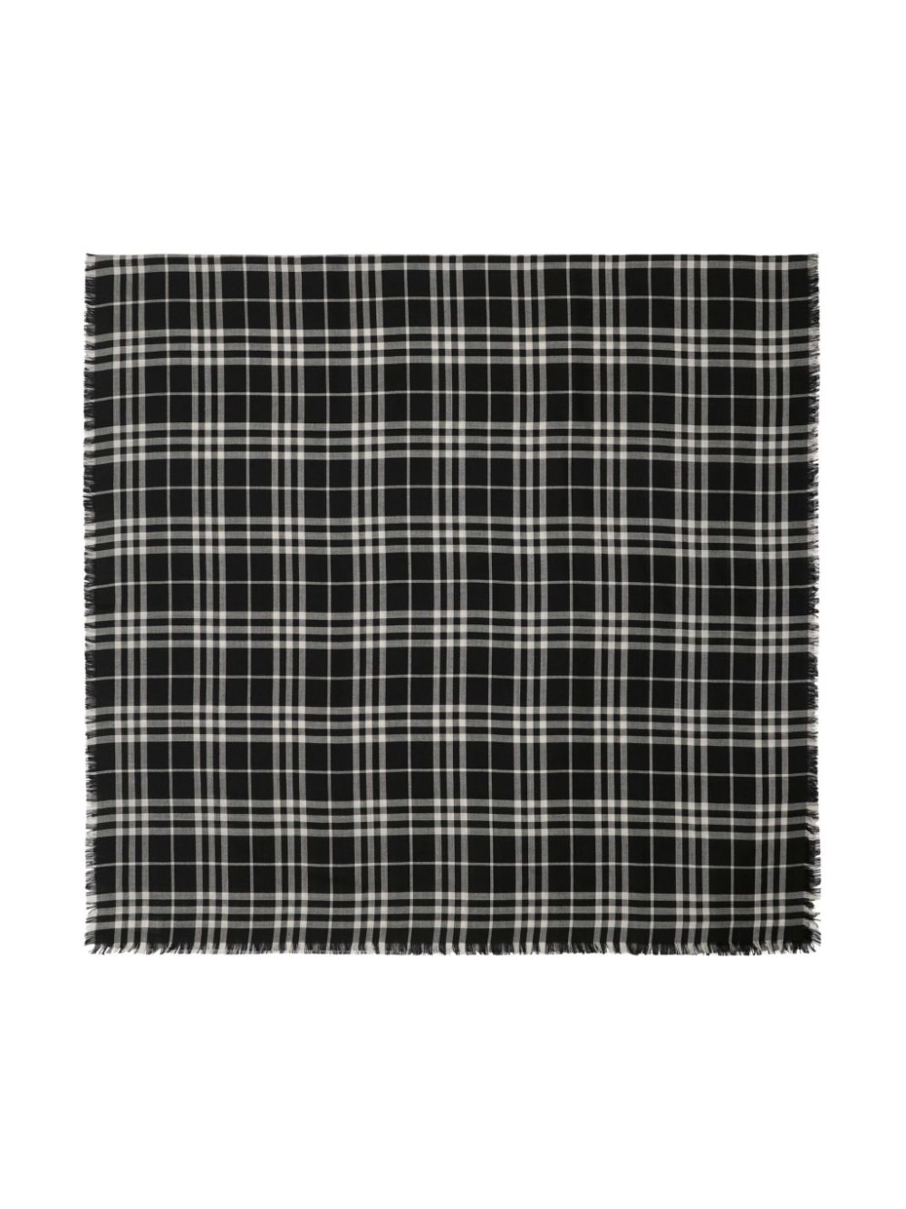 Burberry checkered cashmere-blend scarf - Zwart