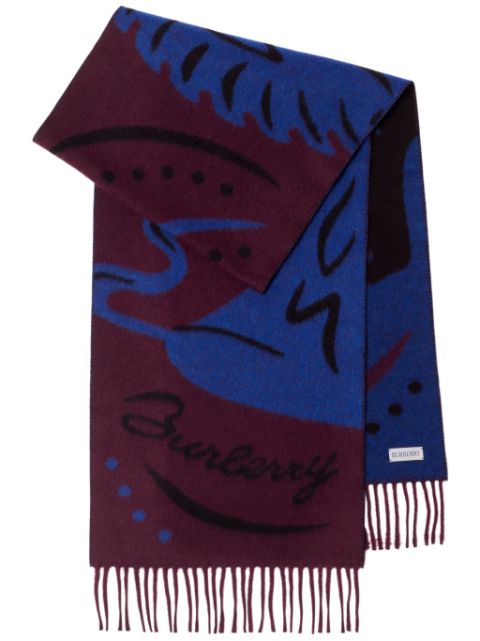 Burberry Mirrored Horse cashmere scarf Women