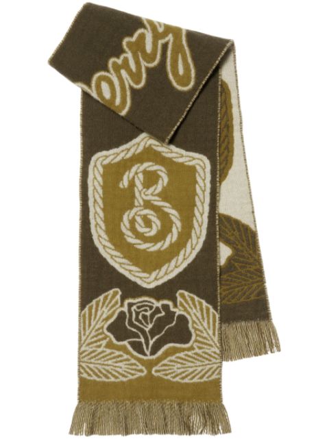 Burberry B Shield cashmere-blend scarf Men