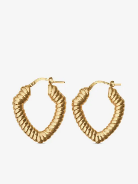 Burberry small Shield twisted hoop earrings​