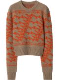 Burberry cropped fox jumper - Brown