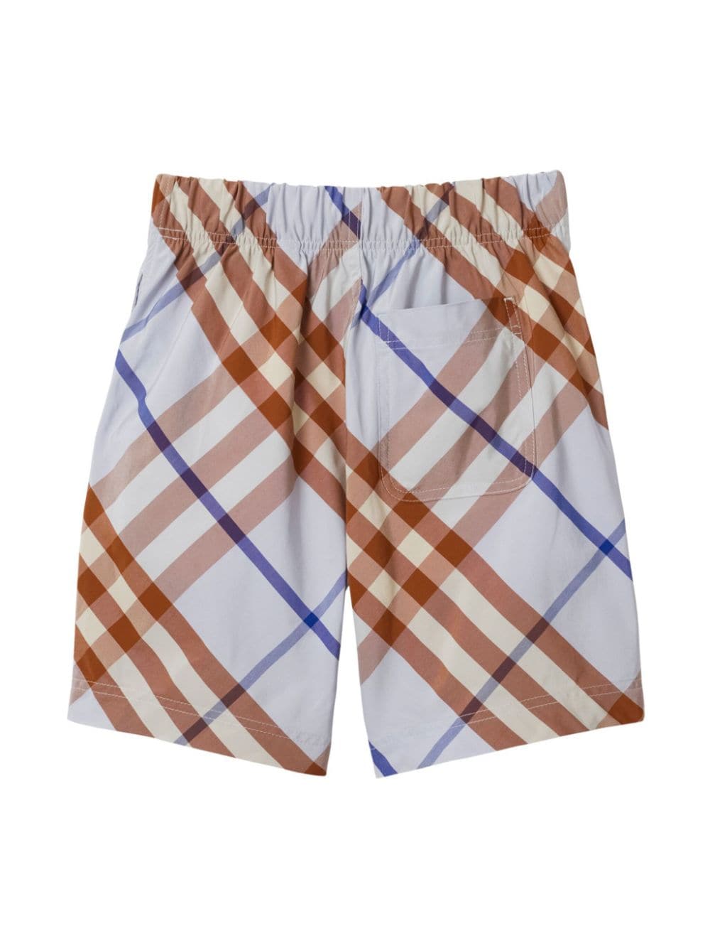 Burberry Kids check-pattern shorts - Blauw