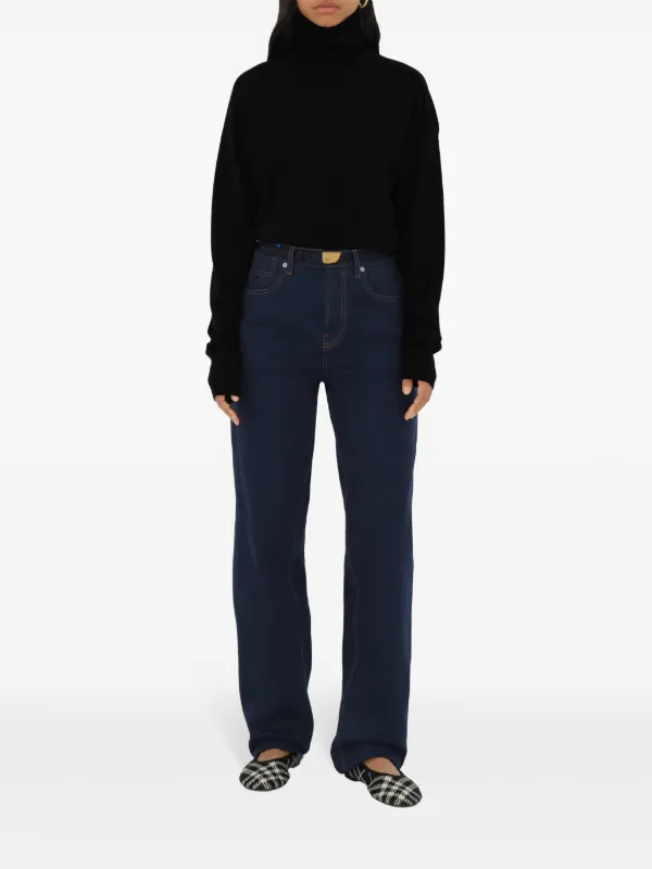 Burberry チェック フラットシューズ | ブラック | FARFETCH JP