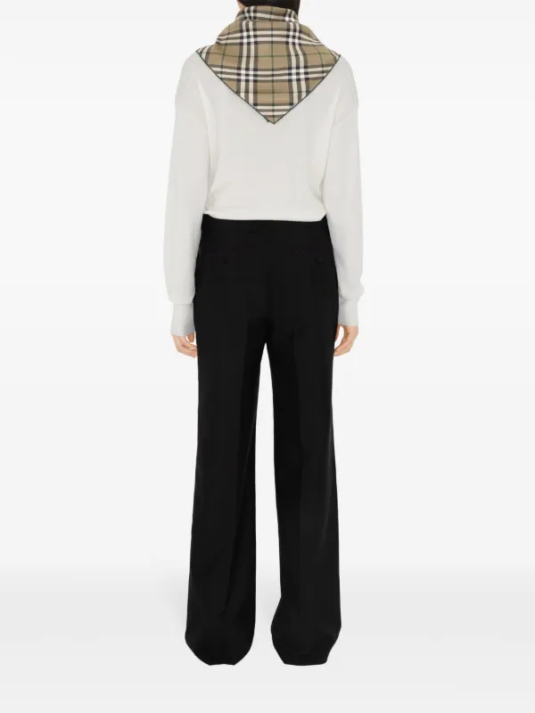 Burberry Checkered Silk Scarf | Neutrals | FARFETCH