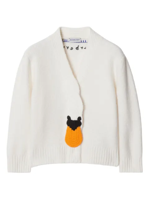 Burberry Kids 스완 울 혼방 가디건