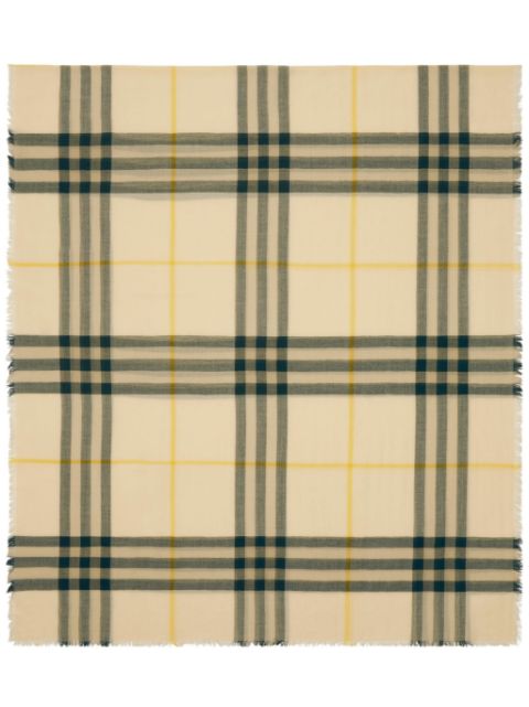 Burberry checked wool scarf Men