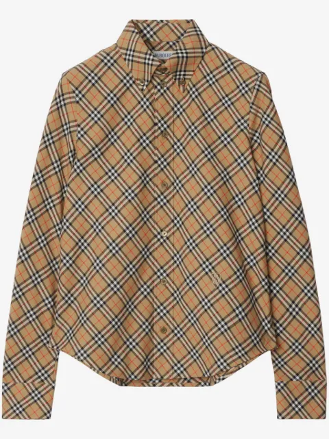 Burberry check-pattern cotton shirt