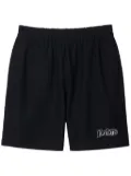 Burberry flocked-logo cotton-blend shorts - Black
