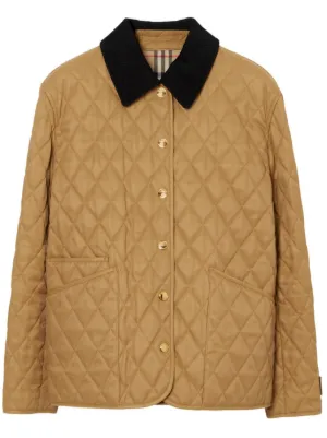 Burberry キルティング バーンジャケット | ブラウン | FARFETCH JP