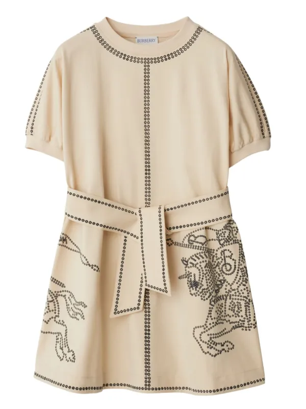 キッズワンピース・オールインワン Burberry ELISA DRESS (8056959 A7028 ARCHIVE BEIGE IP CHK) マルチカラー Burberry(バーバリー) キッズワンピース