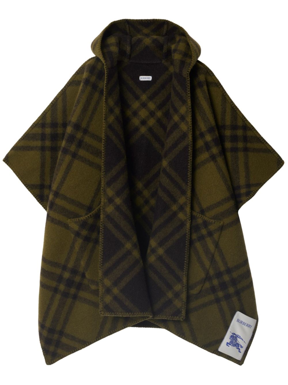 Cheap Burberry Check wool cape Women