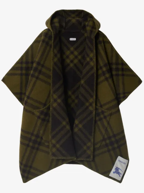 Burberry Pelerine de lã xadrez
