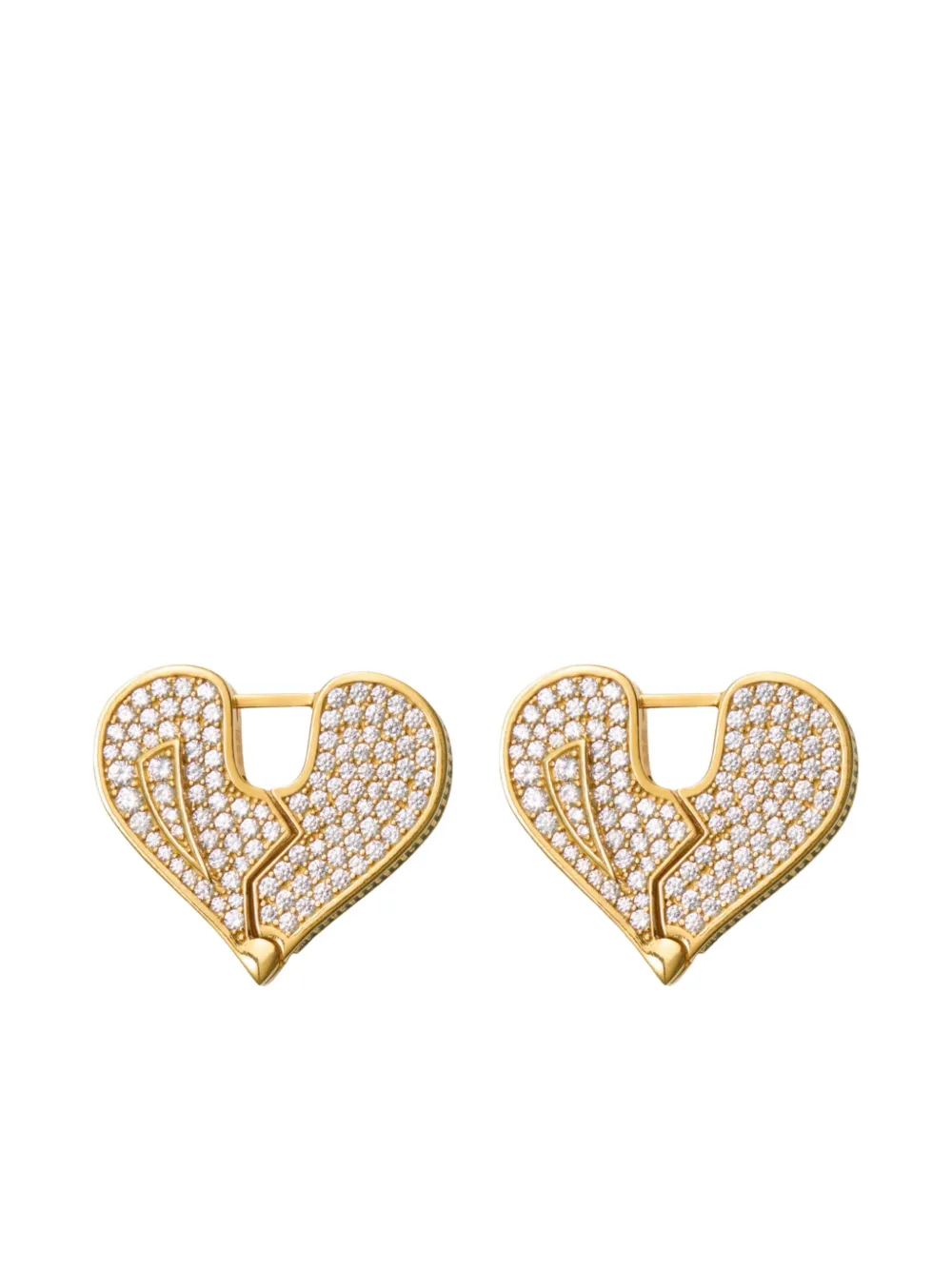 Burberry Souvenir Hoop Earrings In Gold