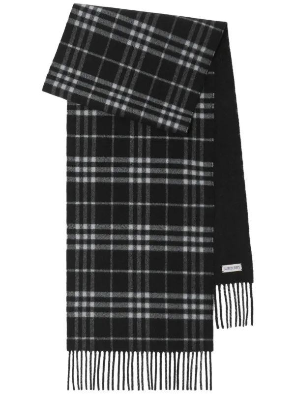 Burberry Reversible Check Scarf Black FARFETCH PH