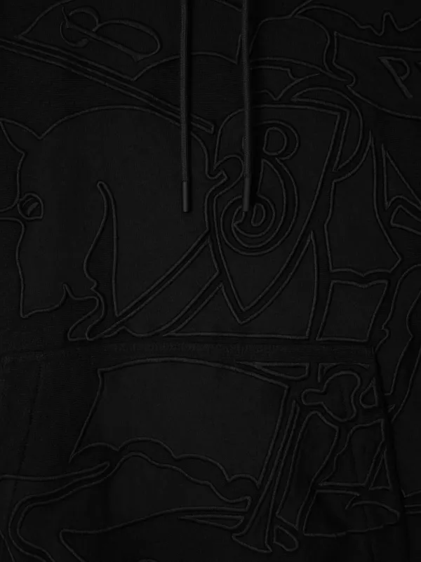 ★関税込★BURBERRY★EKD コットンフーディー ブラック★ EKD Cotton Zip Hoodie in Black - Men | Burberry® Official