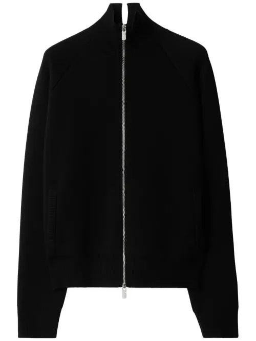 Veste zippée à logo imprimé - Burberry - Modalova