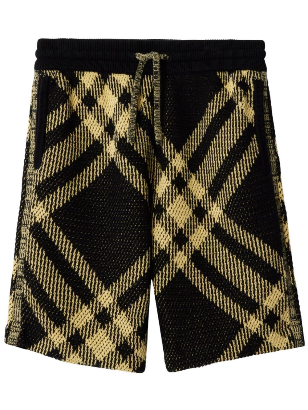 Burberry Kids check-print cotton shorts - Black