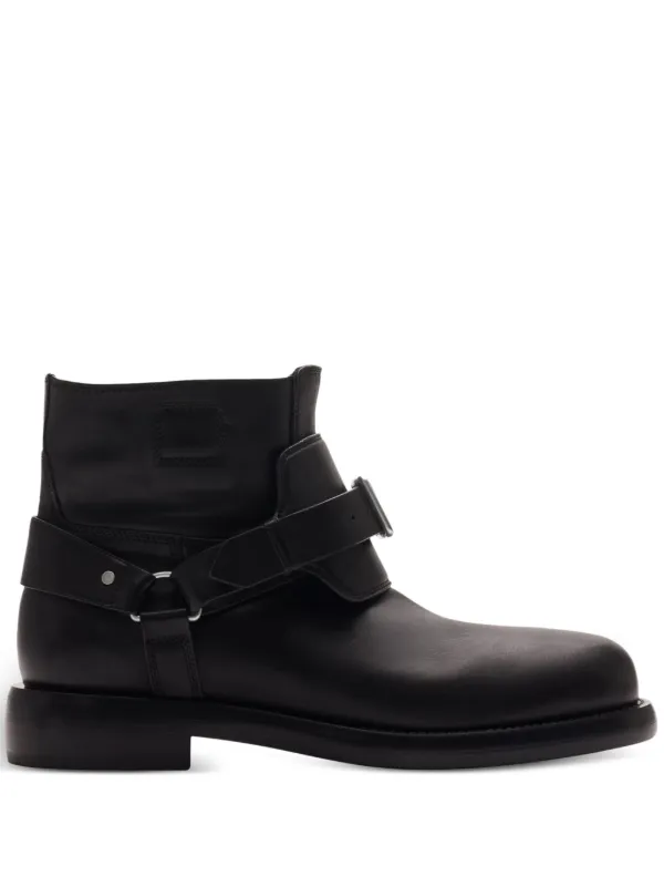 Burberry Buckled Ankle Boots Black FARFETCH