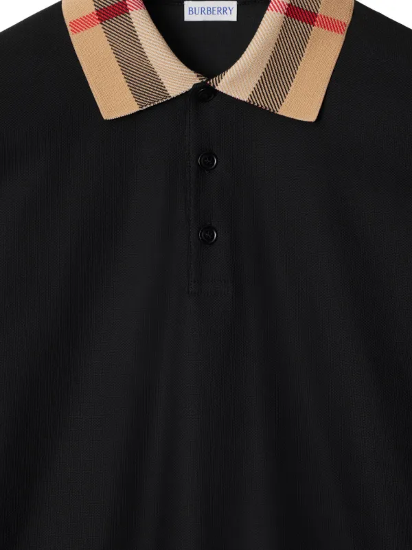 Burberry Cotton Polo Shirt | Black | FARFETCH