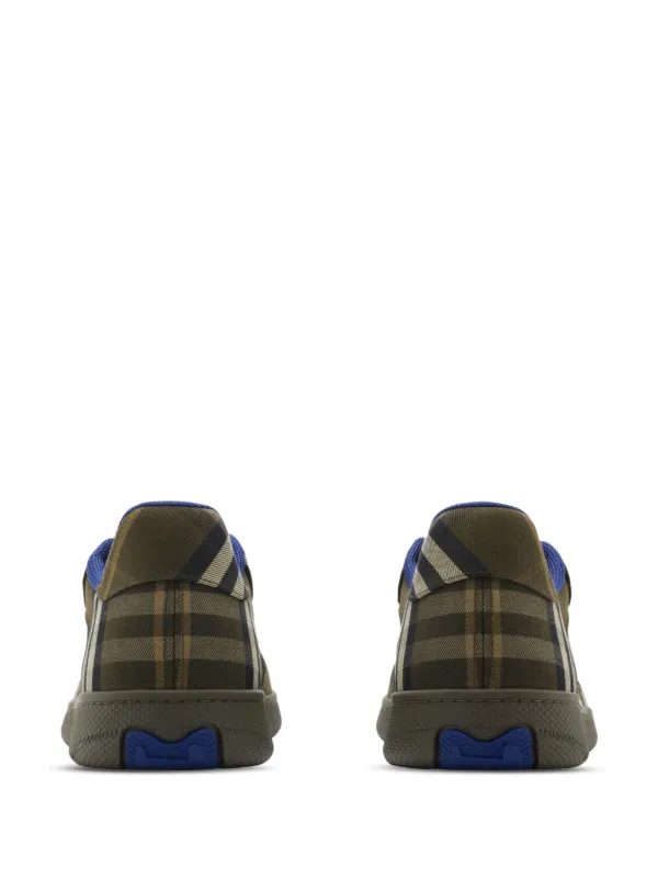 Burberry Check Terrace Sneakers Green FARFETCH IE