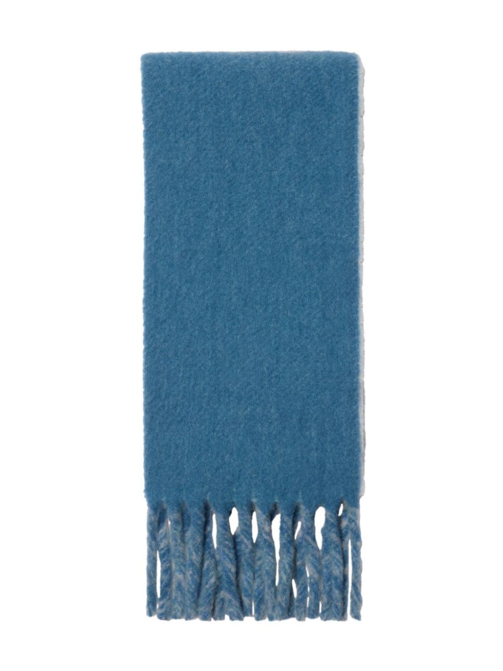 Shop Burberry Logo-intarsia Reversible Scarf In Blue