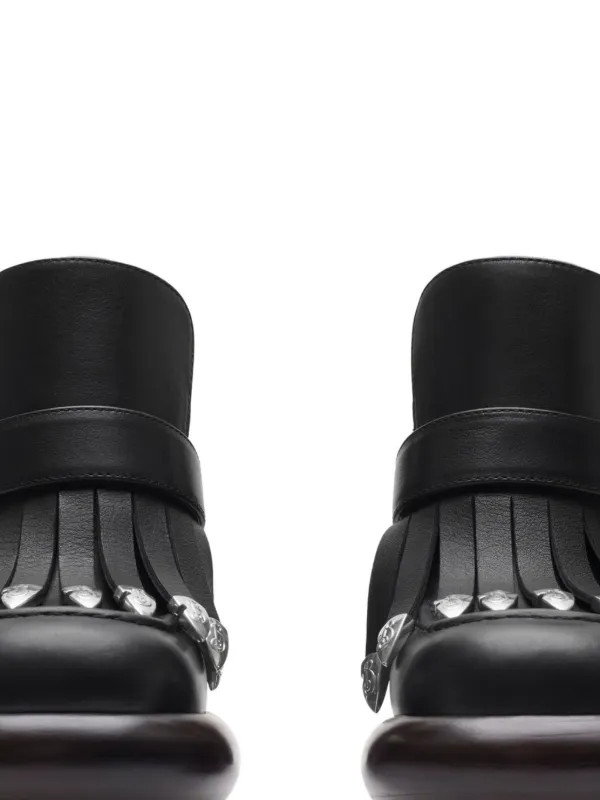 ☆Burberry☆フリンジエッジ ケープ☆SALE中 Burberry 95mm Wedge Fringed Pumps | Black | FARFETCH