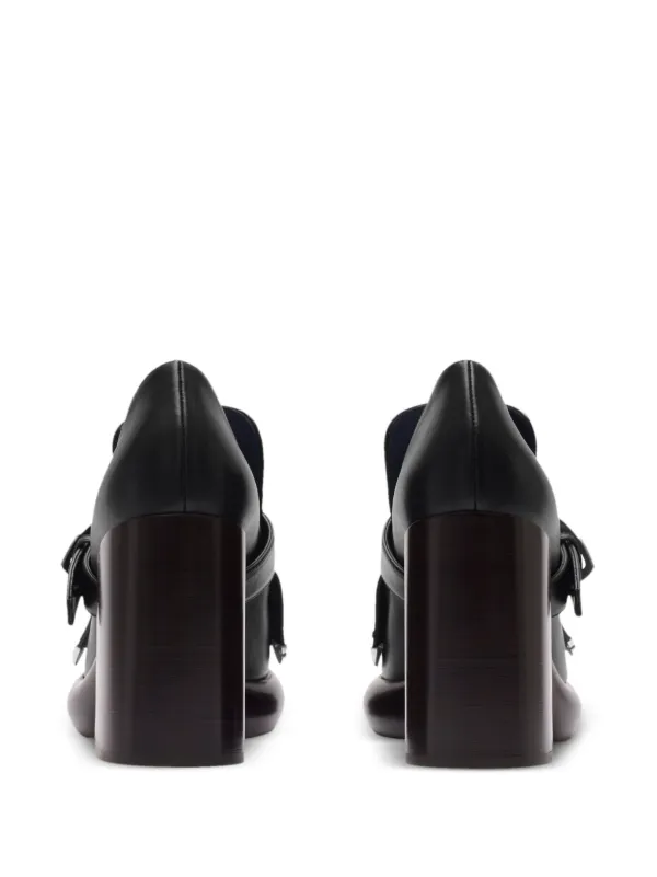 【送料込み】Burberry★80842001005 Burberry 95mm Wedge Fringed Pumps | Black | FARFETCH