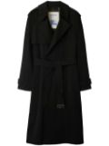 Burberry gabardine trench coat - Black