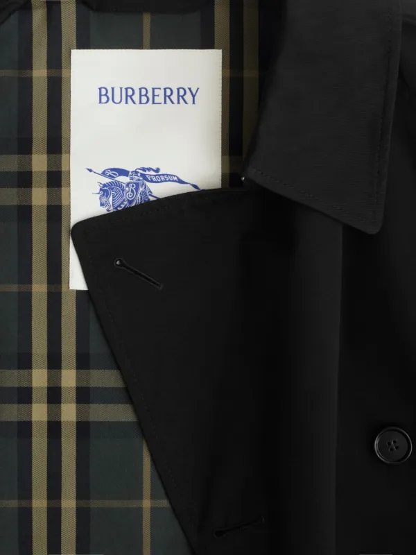 Burberry Gabardine Trench Coat | Black | FARFETCH
