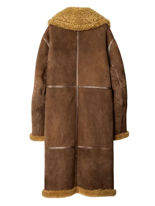 Burberry shearling coat sale deals