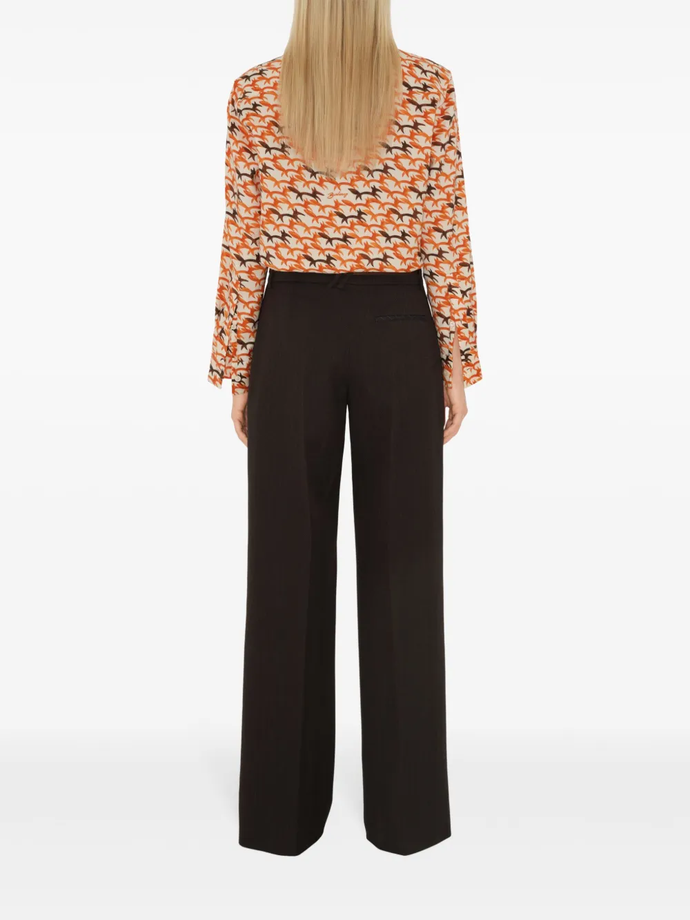 Burberry Wollen overhemd met vossenprint Oranje