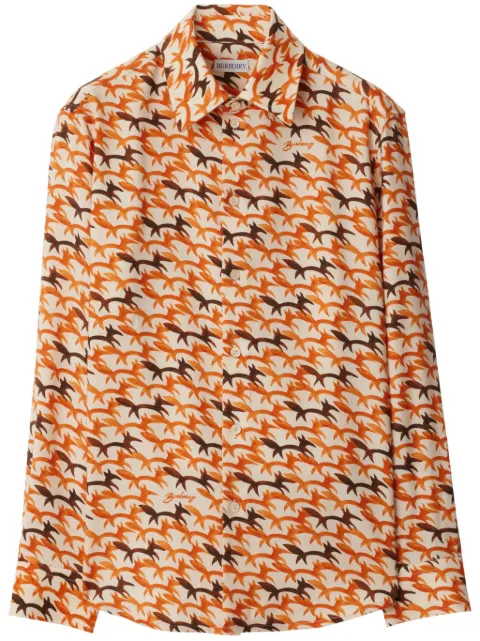 Burberry Wollen overhemd met vossenprint