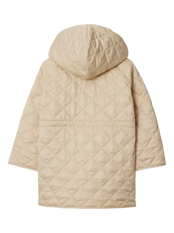 Burberry Kids キルティング フーデッド ジャケット Burberry Kids diamond-quilted Hooded Jacket | Neutrals | FARFETCH
