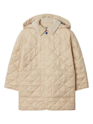Burberry Kids キルティング フーデッド ジャケット Burberry Little Kid's & Kid's Check Quilted Jacket | Saks