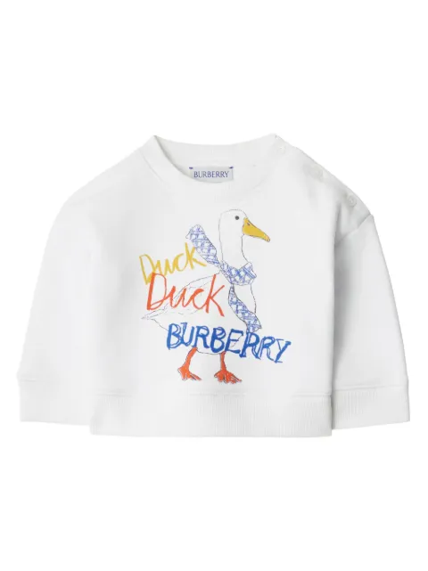 Burberry Kids duck-print cotton sweatshirt