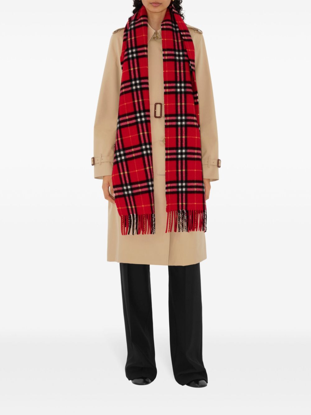 Burberry checkered cashmere scarf Men