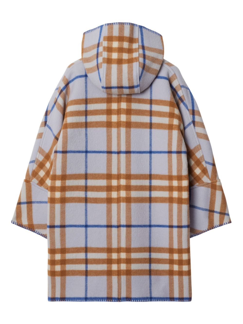 Burberry Kids check duffle coat - Blue