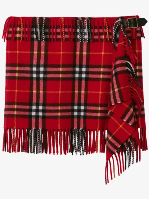 Burberry falda con motivo de cuadros tartán