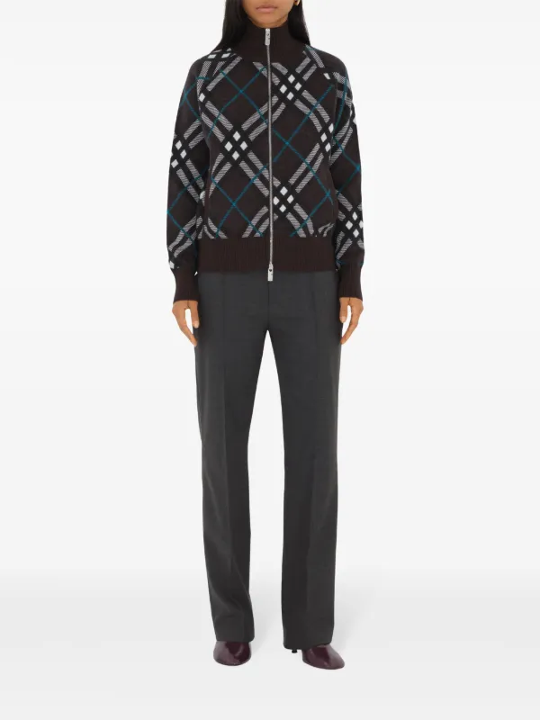 Burberry Check Track Jacket | Brown | FARFETCH